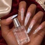 Rhinestone French Tip Star Press-On Nails — product view 2