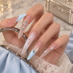 Rhinestone French Tip Star Press-On Nails — product view 3