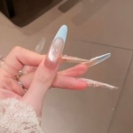 Rhinestone French Tip Star Press-On Nails — product view 5