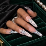 Rhinestone Glitter Stiletto Press-On Nails — product view 5