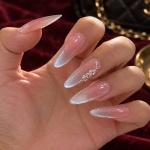 Rhinestone Ombre Oval Press-On Nails — product view 2