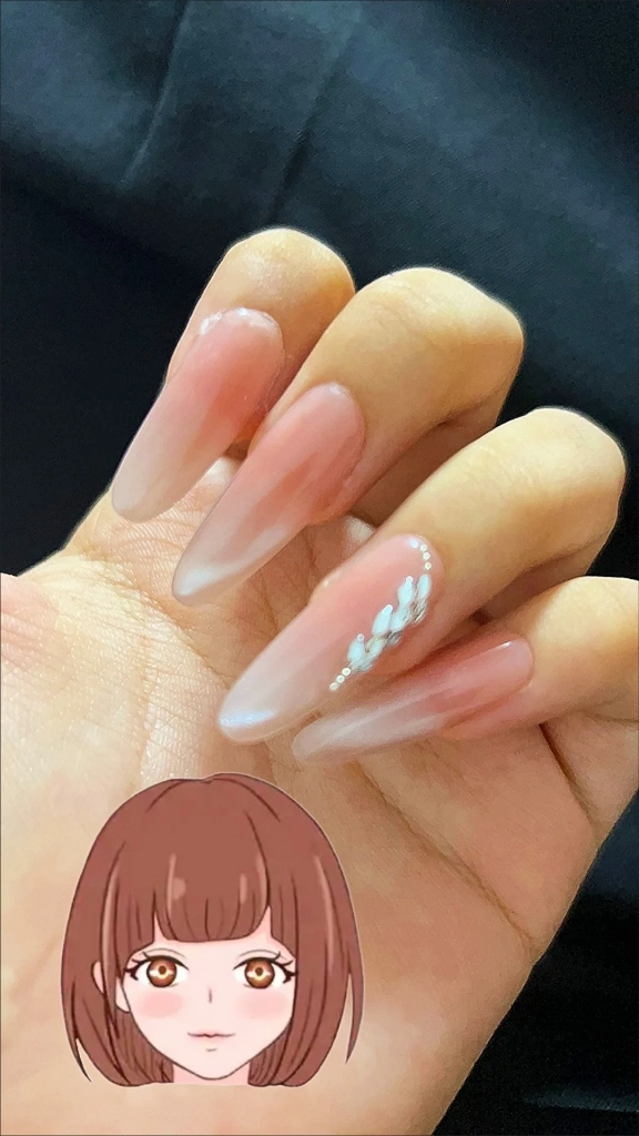 Rhinestone Ombre Oval Press-On Nails — customer review photo