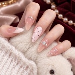 Rhinestone Polka Dot Bow Press-On Nails — product view 3